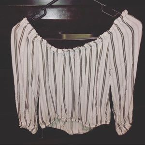Off the shoulder crop top
